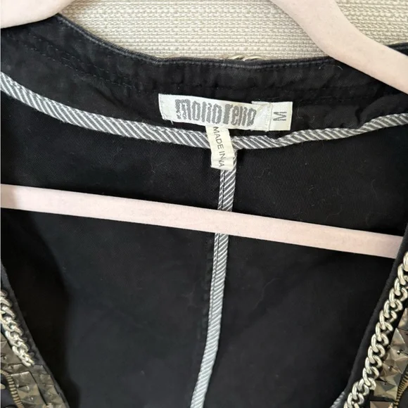 Monoreno Black Silver Studded Vest, M - Picture 5 of 8